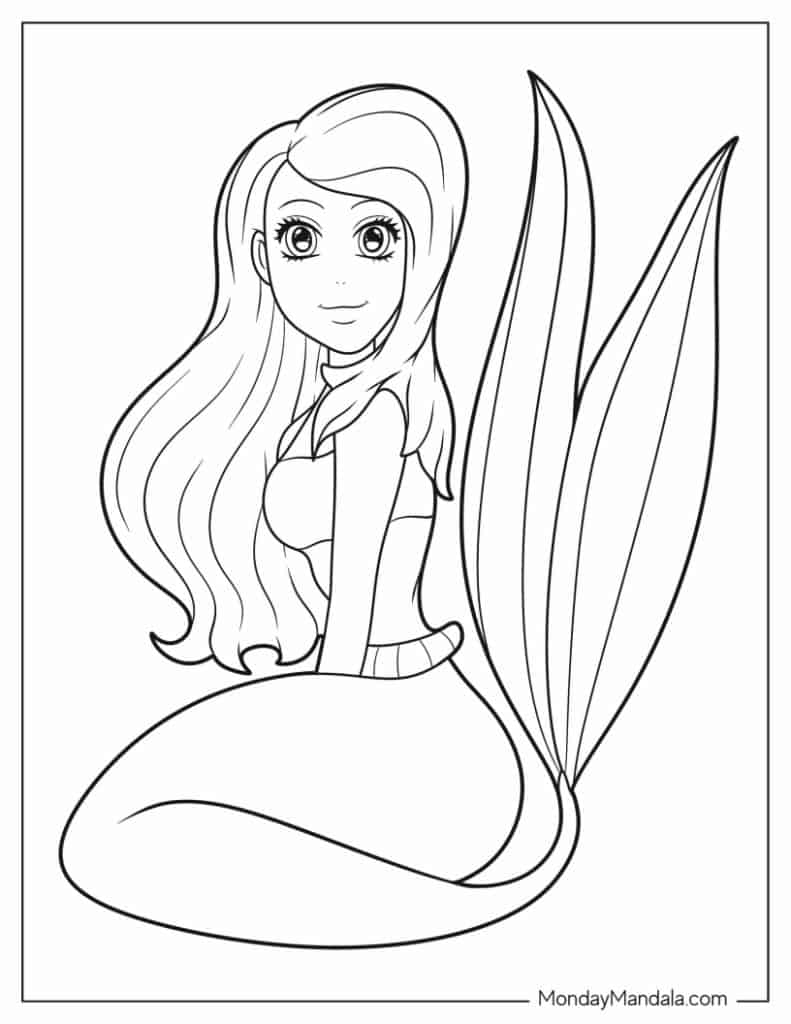 67 Mermaid Coloring Pages (Free PDF Printables)