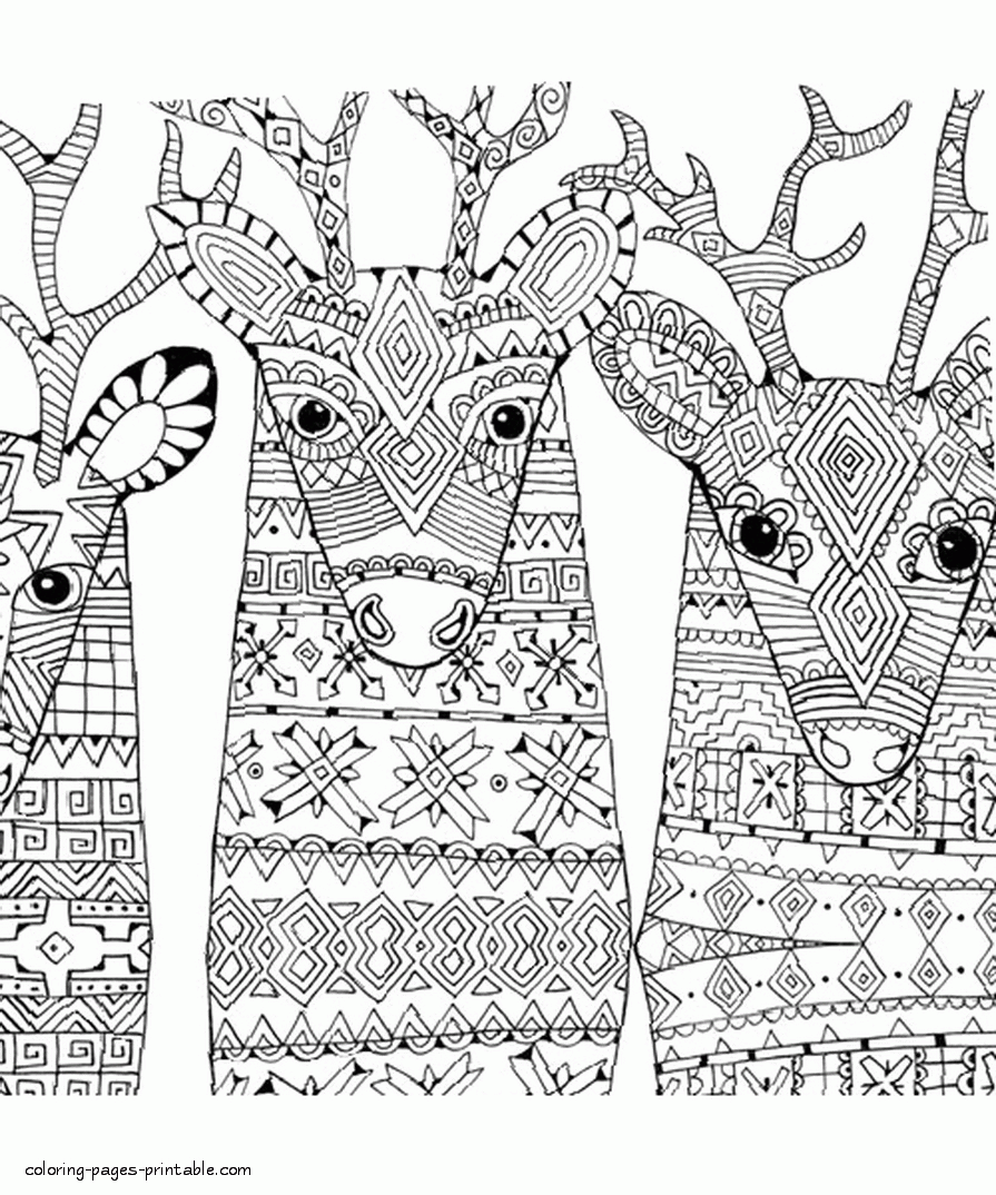 Coloring Pages : Christmas Colouring Pages For Adults Printable Free  Reindeer Adult Coloring To Print Google Slides 46 Remarkable Christmas  Scene Coloring Pages Picture Ideas ~ Ny19 Votes