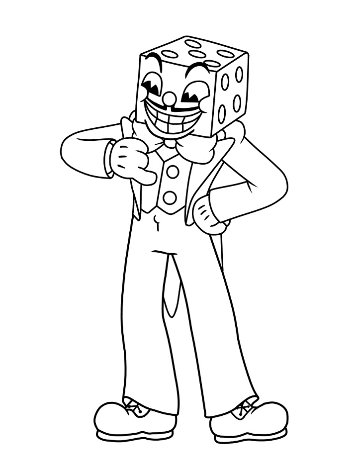 King Dice Coloring Page - Free Printable Coloring Pages for Kids