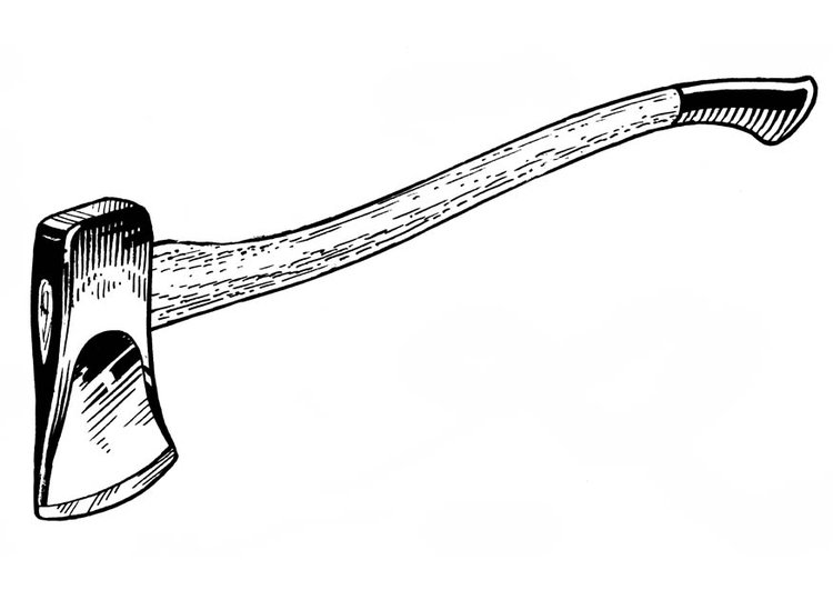 Coloring Page axe - free printable coloring pages