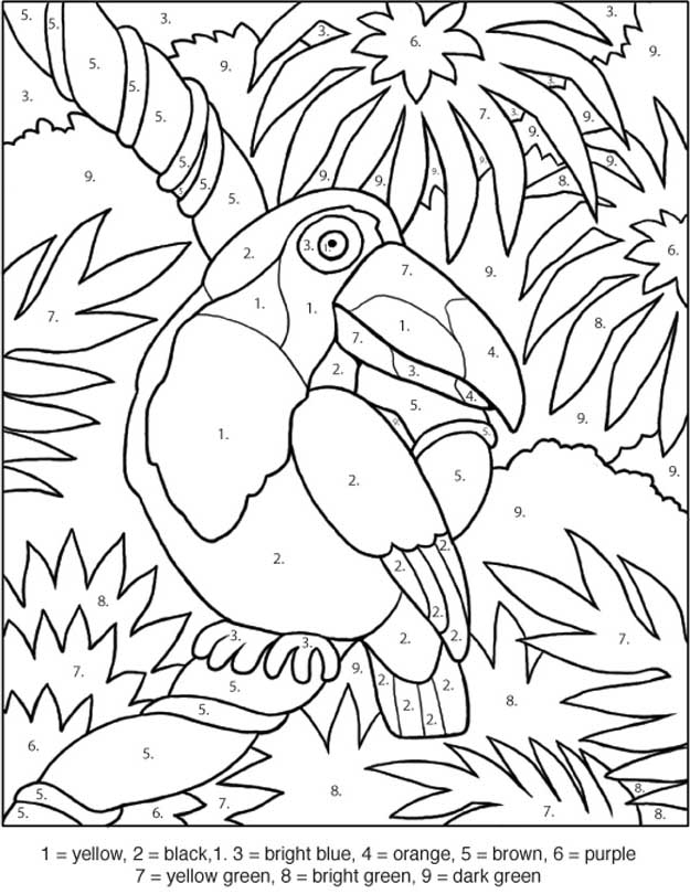 Color By Number coloring page