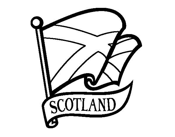 Scotland Flag Coloring Page