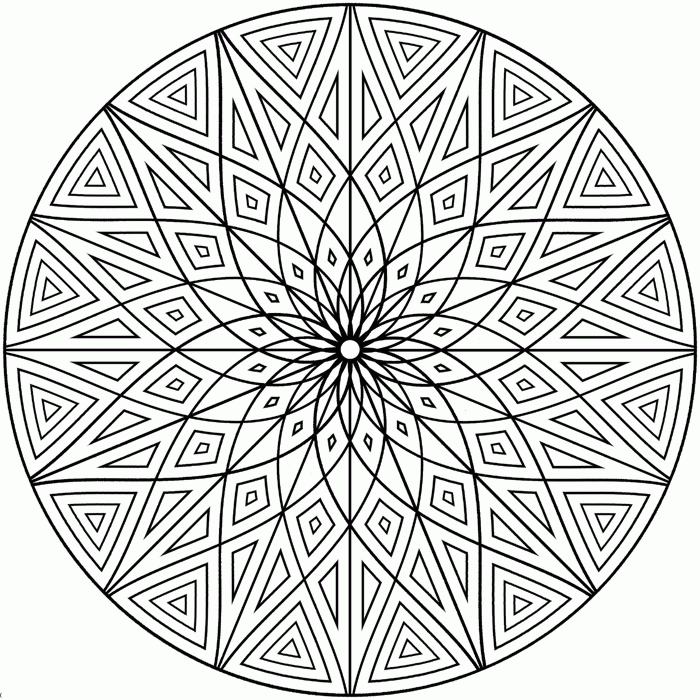 Geometric Coloring Pages For