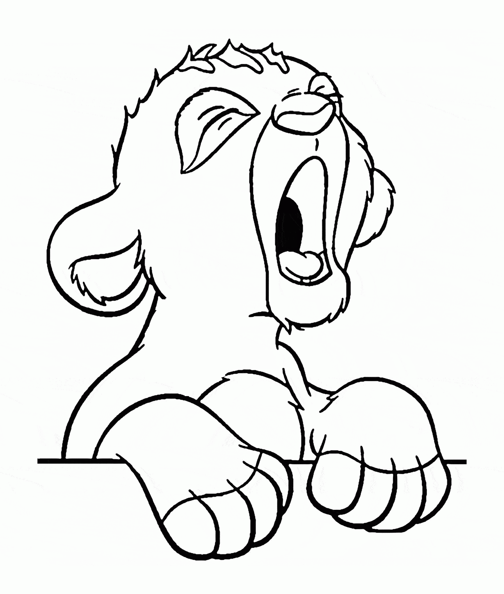 Cute Lion Coloring Pages For Kids