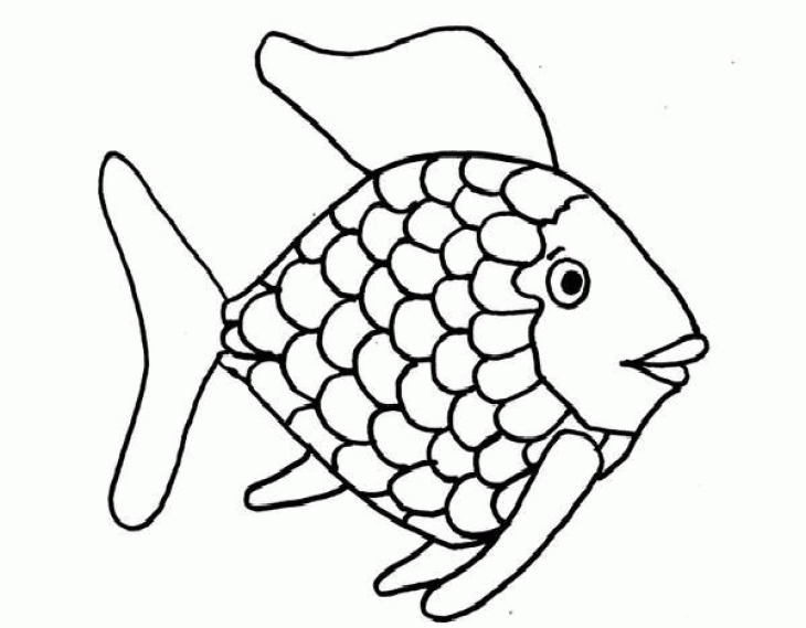 Rainbow Fish Outline