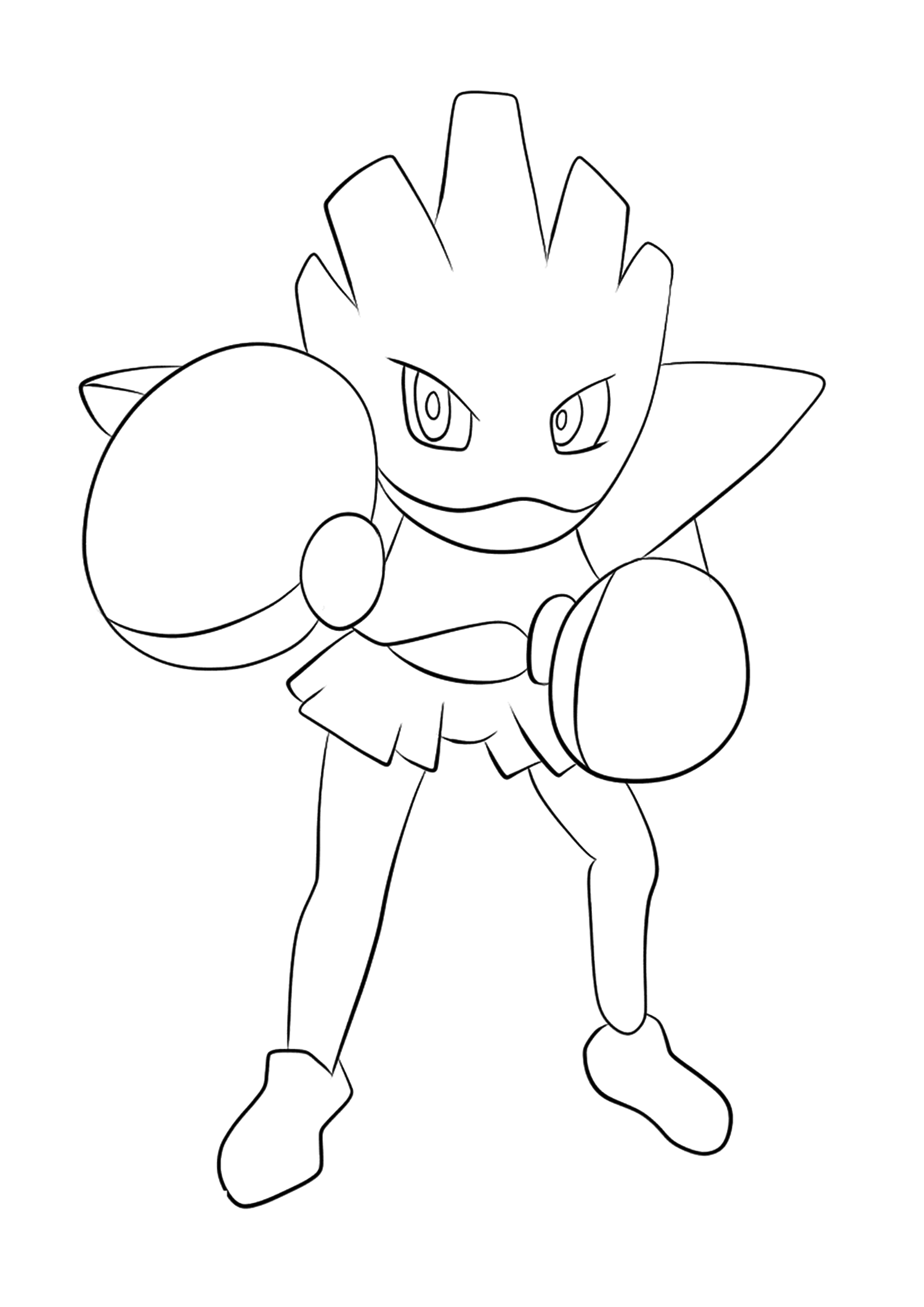 Hitmonchan (No.107) : Pokemon (Generation I) - All Pokemon coloring pages  Kids Coloring Pages