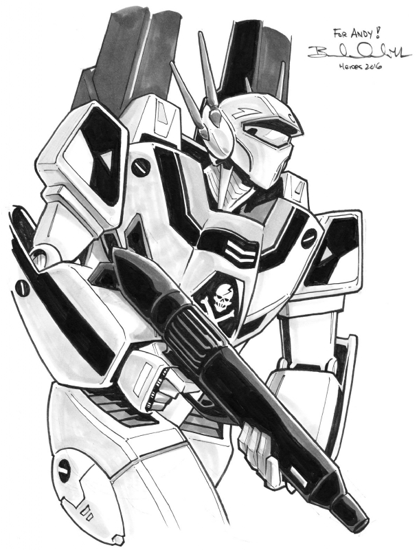 Robotech: Veritech Fighter (VF-1 Valkyrie), in Andrew Varcho's  Miscellaneous Comic Art Gallery Room