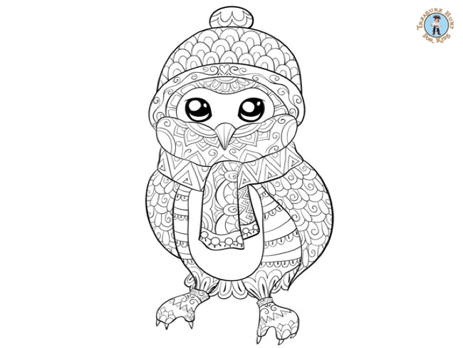 Penguin Coloring Page - Free Printables - Treasure hunt 4 Kids