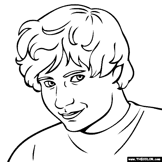 Ed Sheeran Coloring Page | Ed Sheeran Coloring