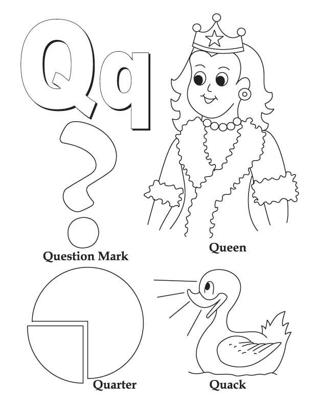 My A to Z Coloring Book Letter Q coloring page | Английский алфавит,  Книжка-раскраска, Детские раскраски