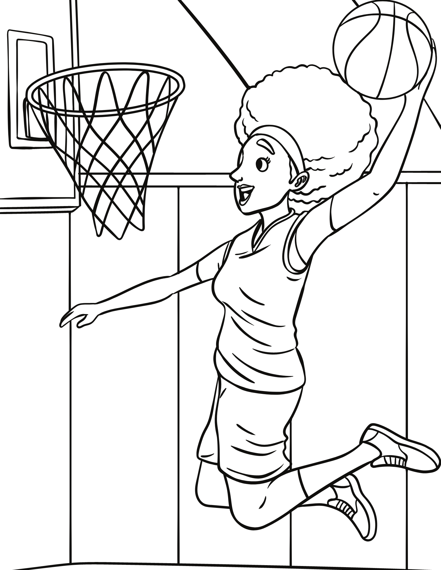 Free Basketball Coloring Pages for Kids and Adults