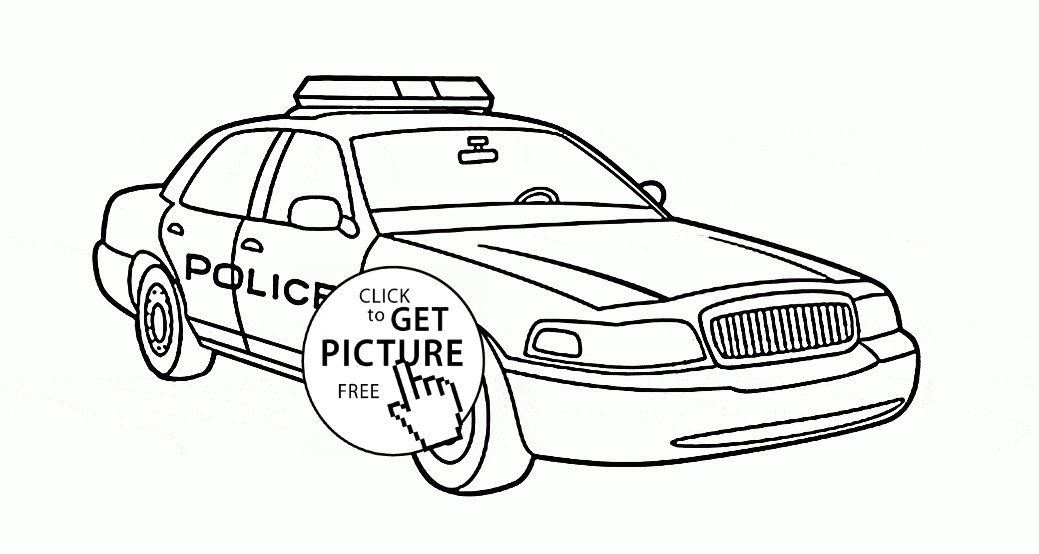 Real Police Car coloring page for kids, transportation coloring ...