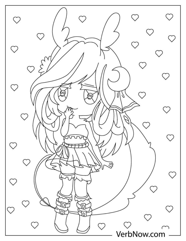 Free GACHA CLUB Coloring Pages for Download (Printable PDF) - VerbNow