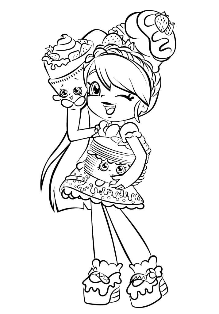 Pam Cake Shopkins Shoppies Coloring Page - Free Printable Coloring Pages  for Kids