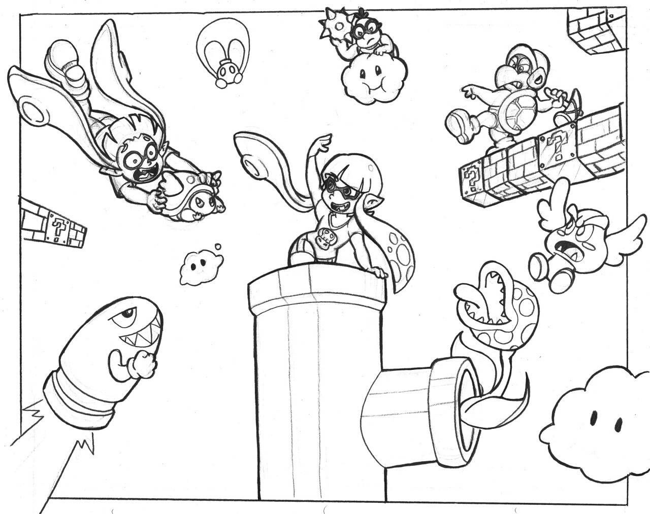 Pin by MP N.Shift on splatoon 2 squad | Super mario coloring pages, Mario coloring  pages, Coloring pages