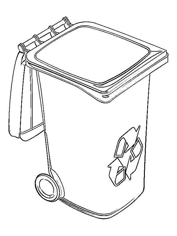 Garbage bin Coloring Page - Funny Coloring Pages