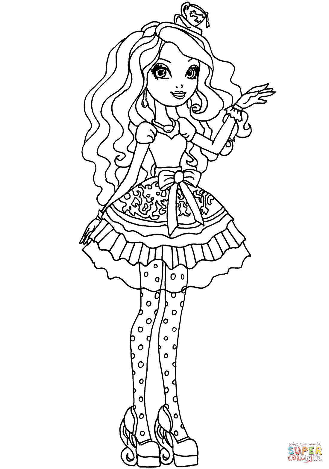 Ever After High Madeline Hatter coloring page | Free Printable ...