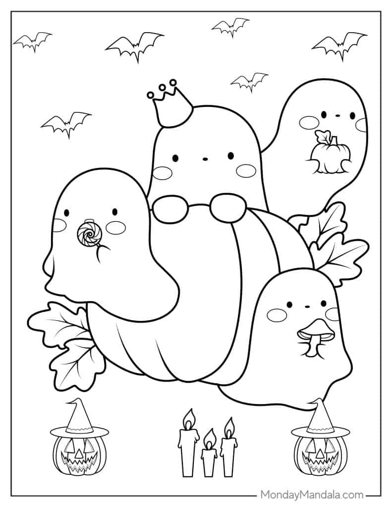 30 Ghost Coloring Pages (Free PDF ...