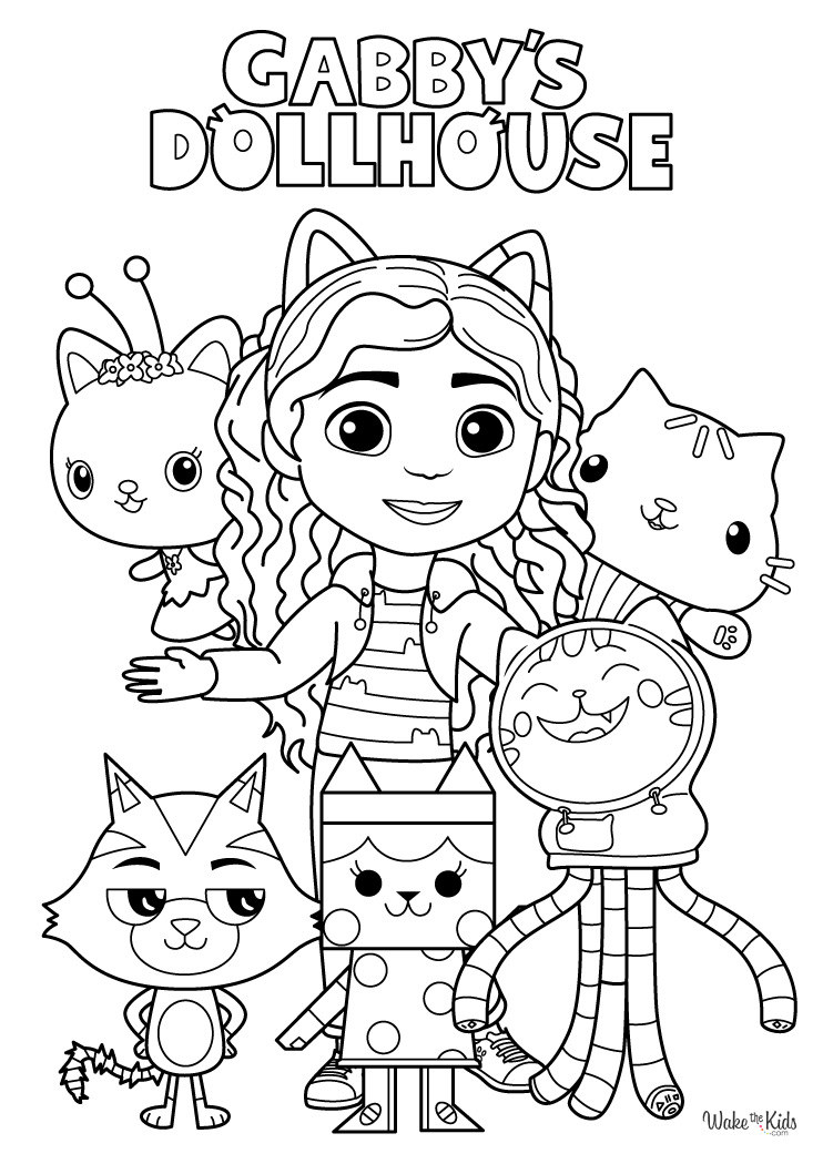 Gabby's Dollhouse Coloring Pages (Free ...