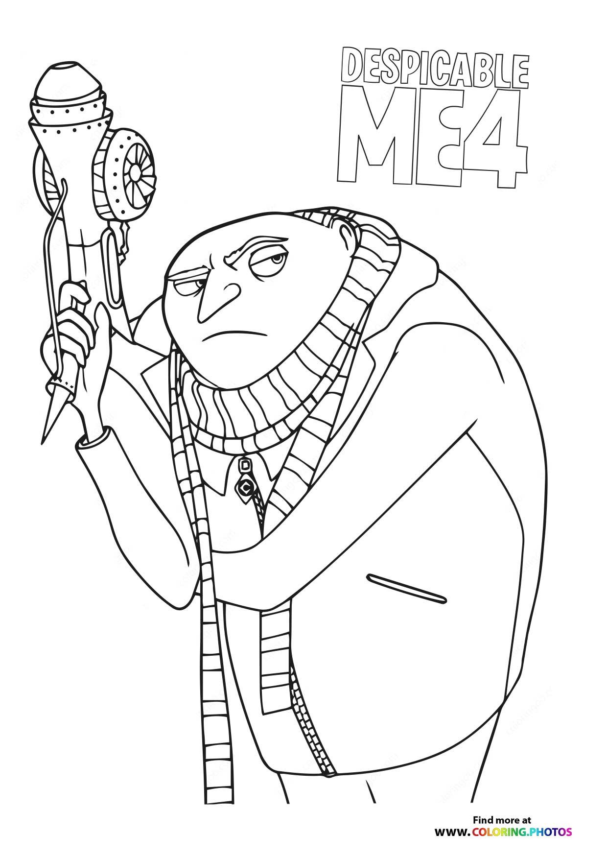 Gru Despicable me 4 - Coloring Pages ...