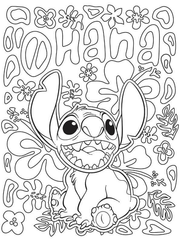 Coloring page Disney difficult Stitch
