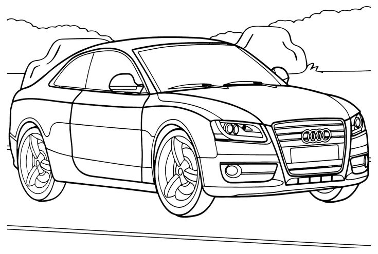 Audi A5 Coupe Coloring Page