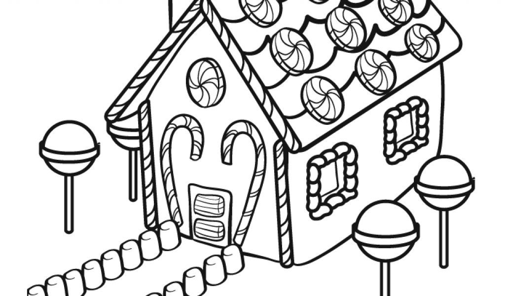 Wonderful christmas coloring pages gingerbread house clipart ...