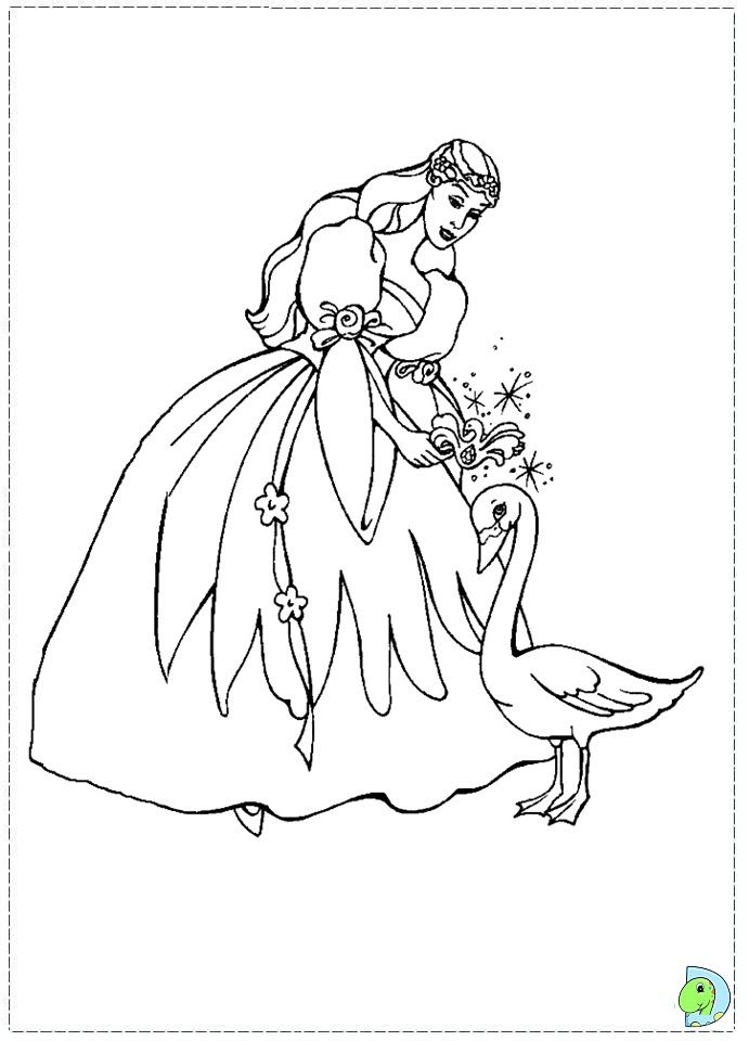 Swan Princess Coloring Pages Related Keywords & Suggestions - Swan ...