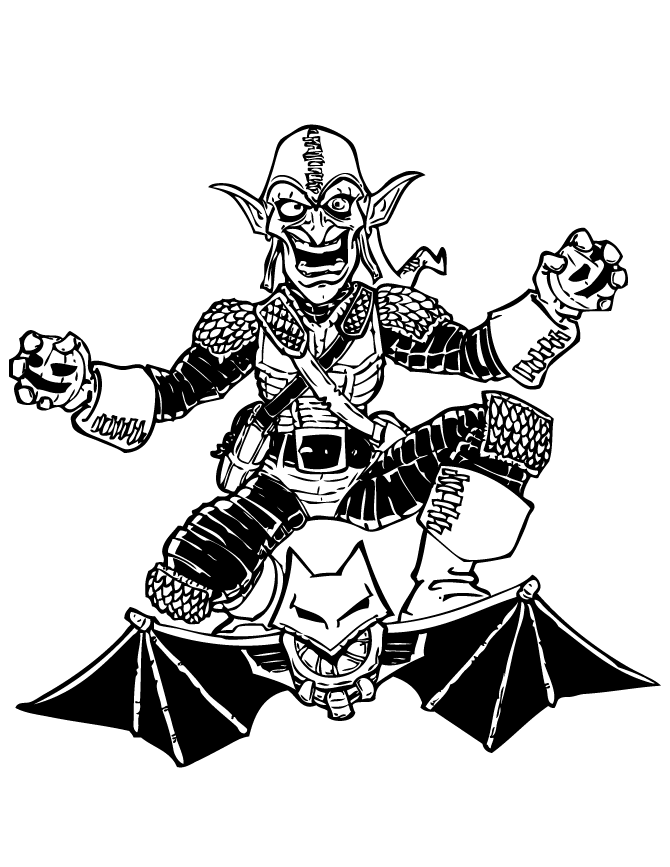 Spider Man Green Goblin Enemy Coloring Page | Free Printable 
