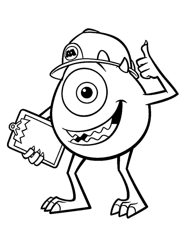 Mike from Monster Inc coloring pages for kids, printable free ...