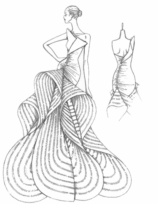 Art Therapy coloring page High fashion : Versace 5