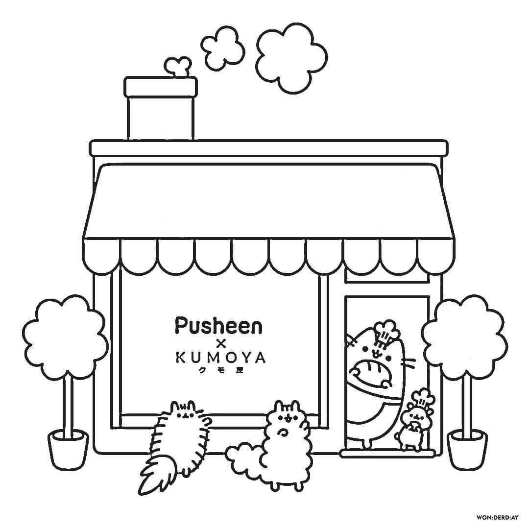 Pusheen Coloring Pages. 70 pieces, print for free | WONDER DAY — Coloring  pages for children and adults