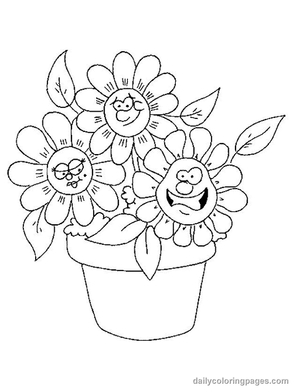 Cute Flower Coloring Pages | Spring coloring pages, Printable flower  coloring pages, Flower coloring pages