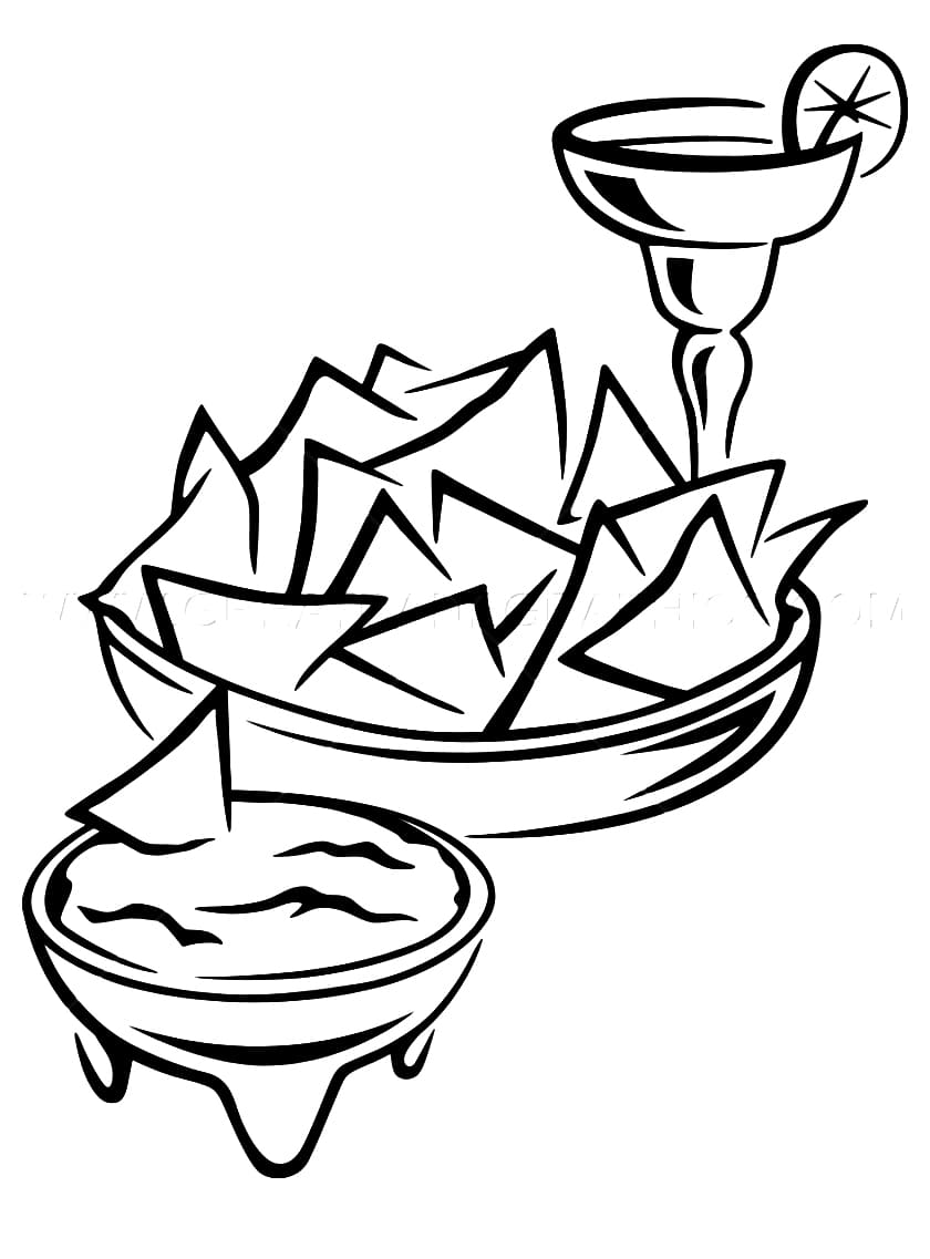 Nachos 7 Coloring Page - Free Printable Coloring Pages for Kids
