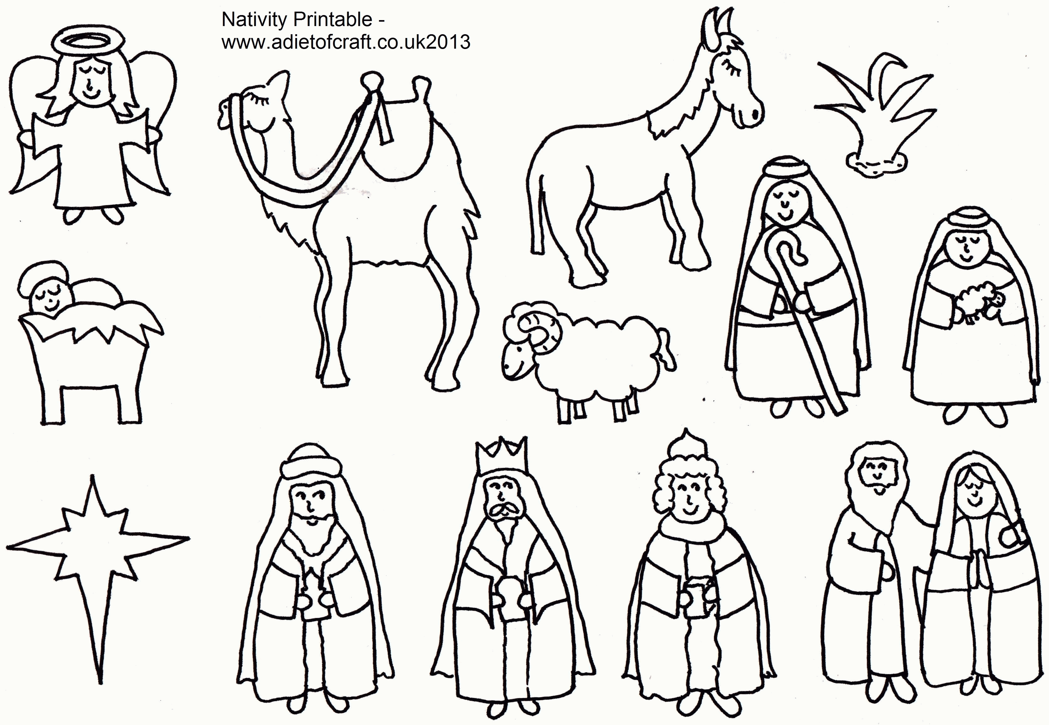 Christmas Nativity Coloring Pages To Print - Coloring Page