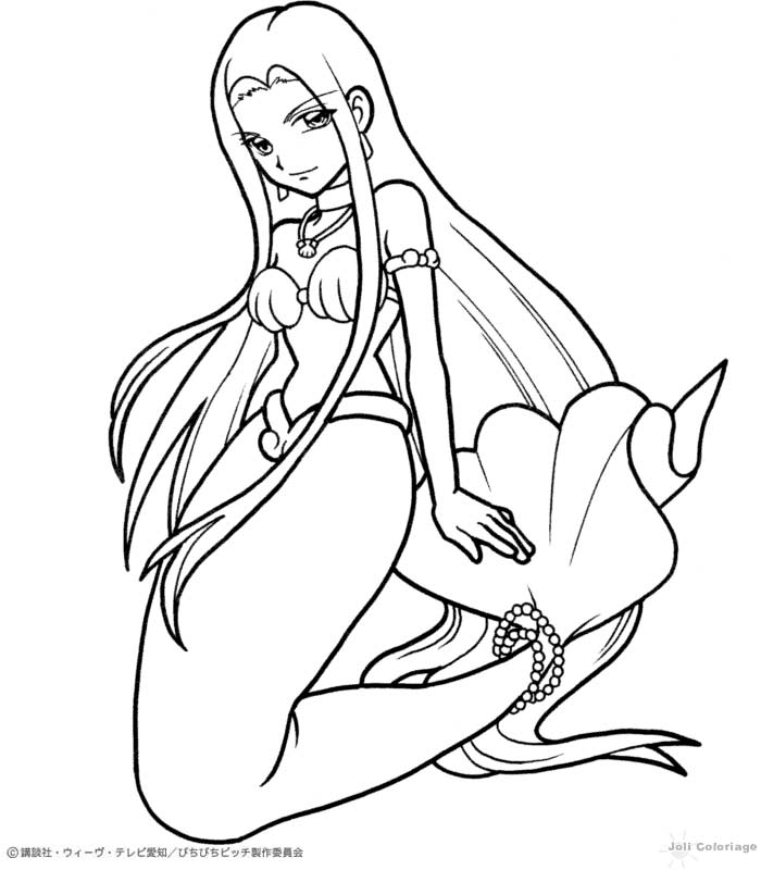 Mermaid Melody Coloring Pages for Pinterest