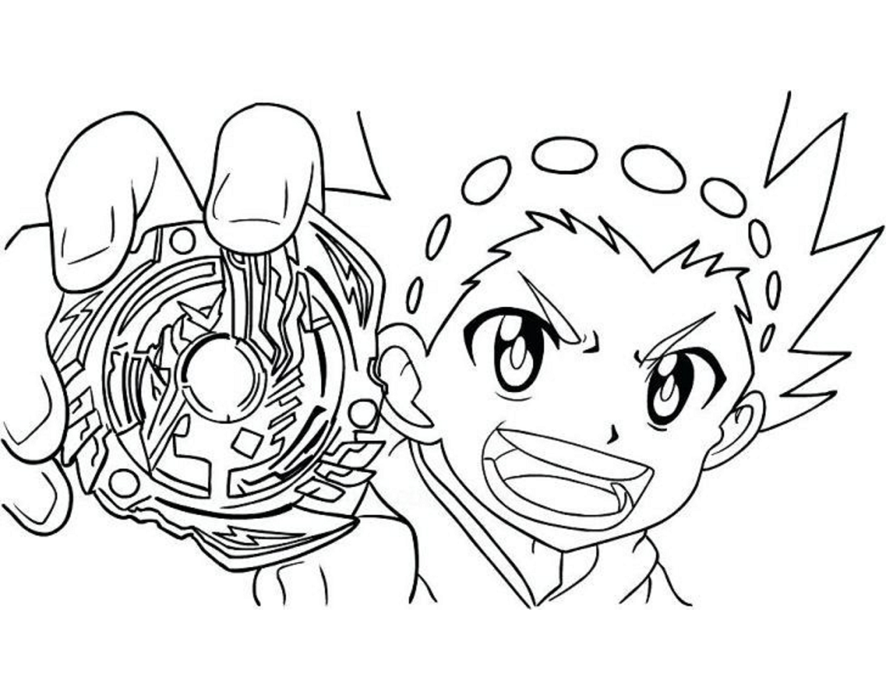 Valt Aoi With Beyblade Coloring Page - Free Printable Coloring Pages for  Kids