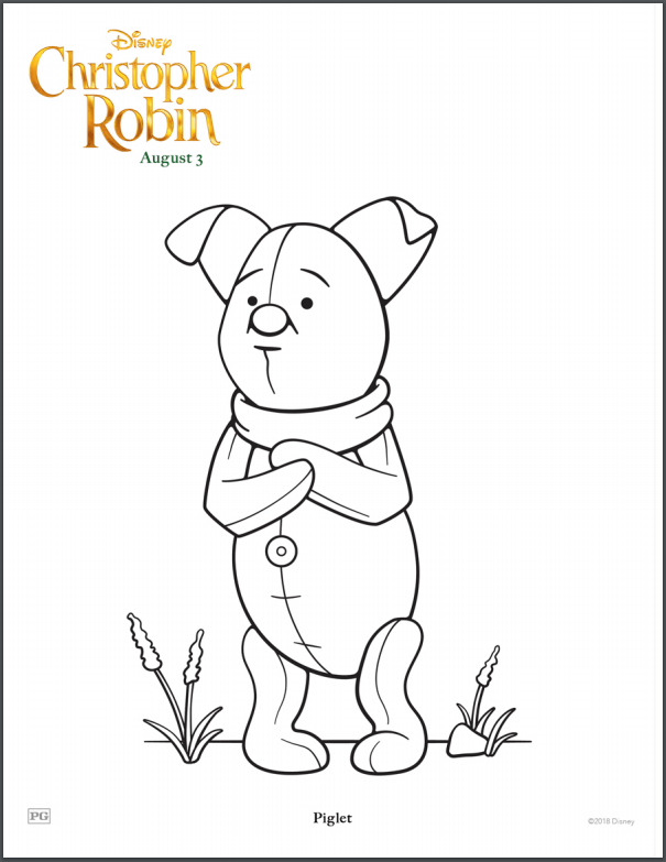 Disney's Christopher Robin Coloring Pages - Lovebugs and Postcards