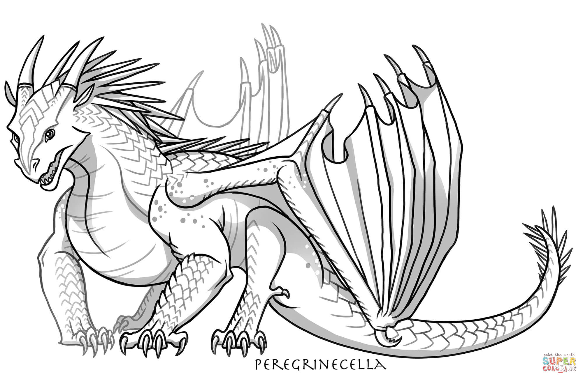 Baby Icewing Dragon coloring page | Free Printable Coloring Pages