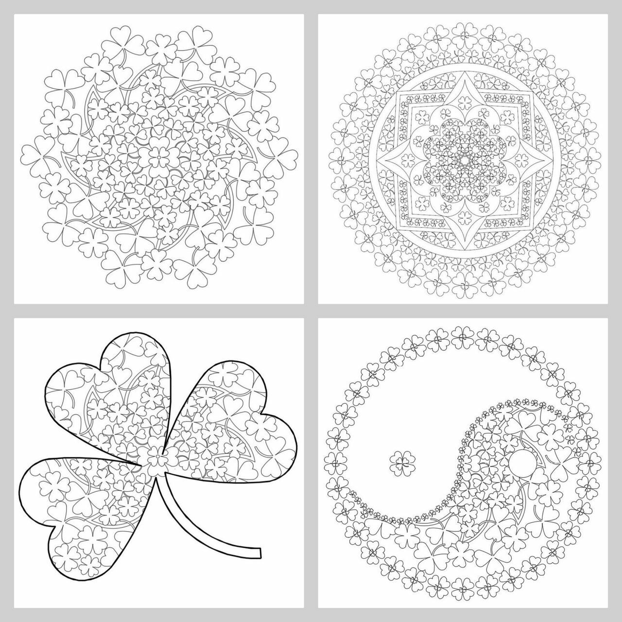 Coloring Page-Mandala Style-046,St Patrick's Day coloring page - Tong's Art  Studio