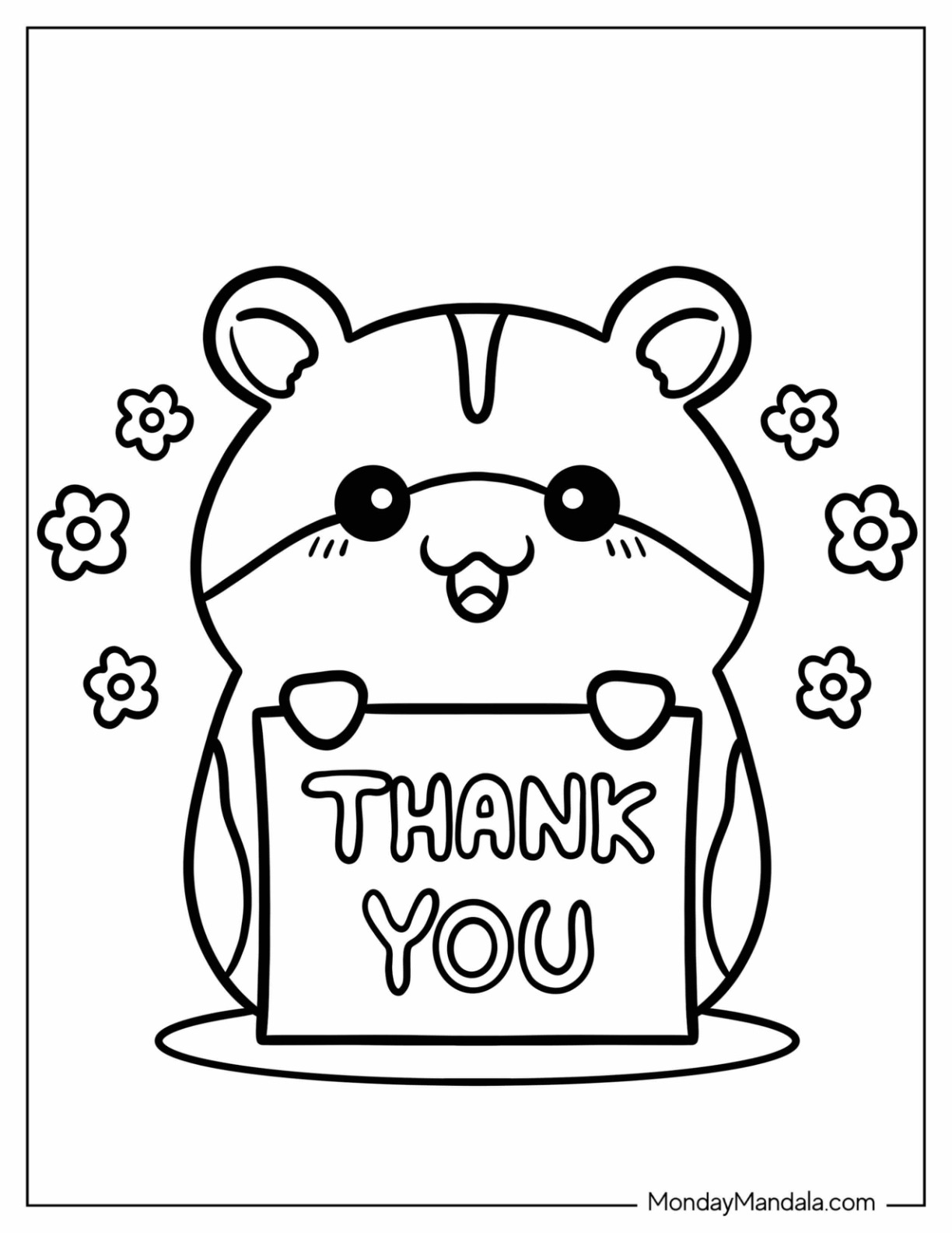 20 Thank You Coloring Pages (Free PDF ...