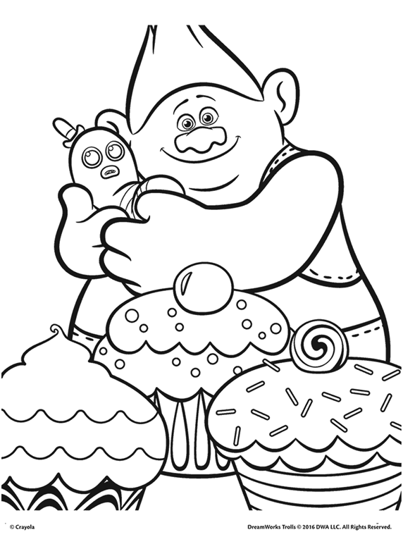 Trolls, Biggie and Mr. Dinkles Coloring Page | crayola.com