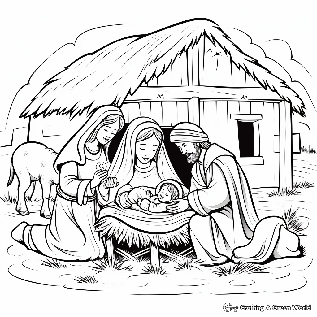 Nativity Coloring Pages - Free & Printable!