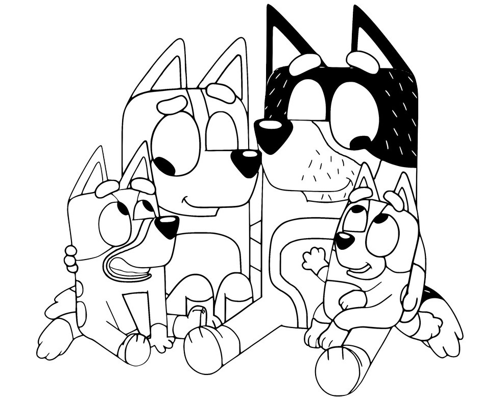 Bluey coloring page - Coloring pages Child