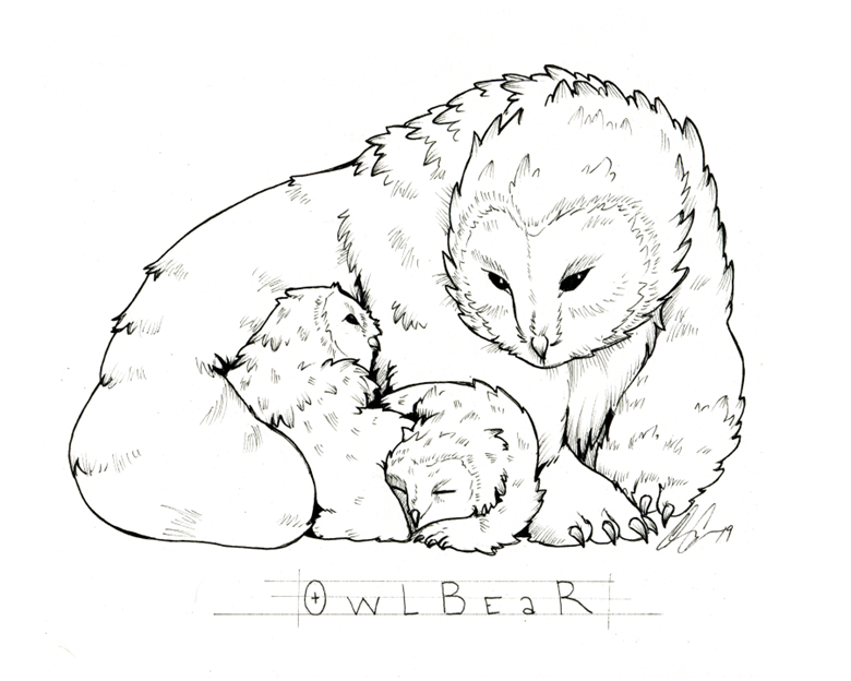 Owlbear Coloring Page (DIGITAL ...