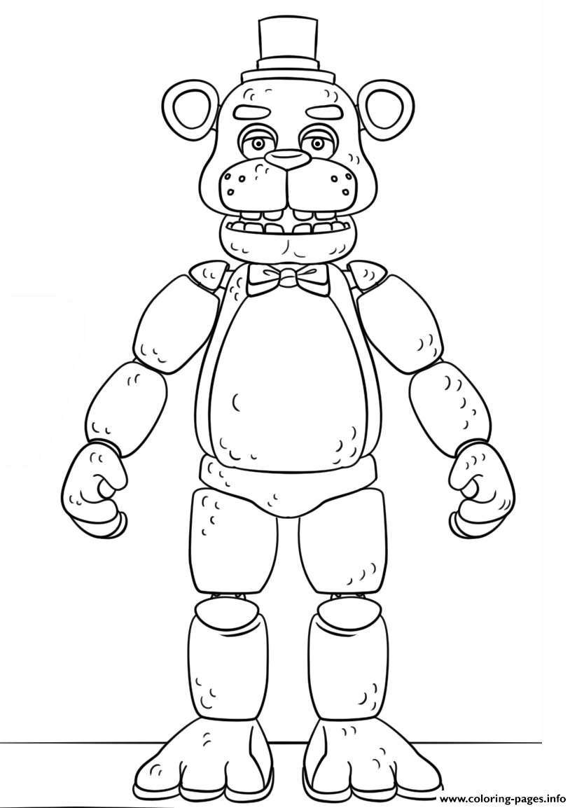 Fnaf Toy Golden Freddy Generation 5 Coloring Pages Printable