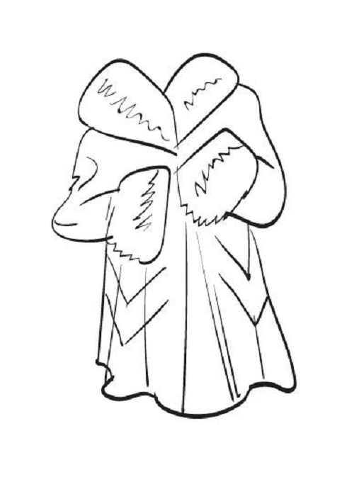 Fashionable Fur Coat for Outer Garment Colouring Pages - Picolour