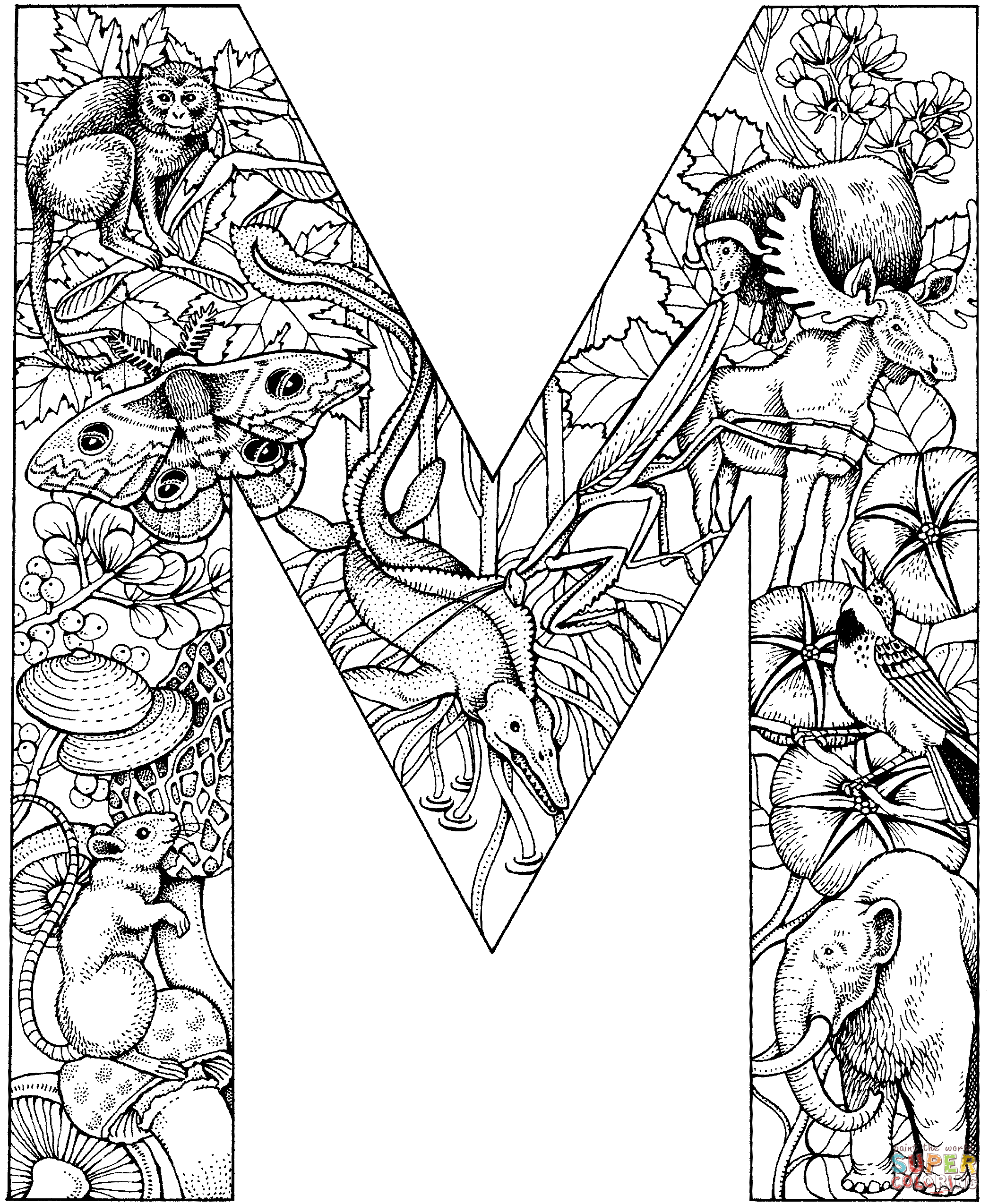Letter M coloring pages | Free Coloring Pages