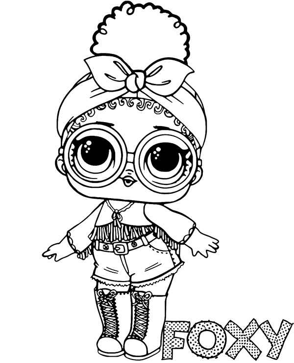 High-quality Doll Foxy coloring page to print for free