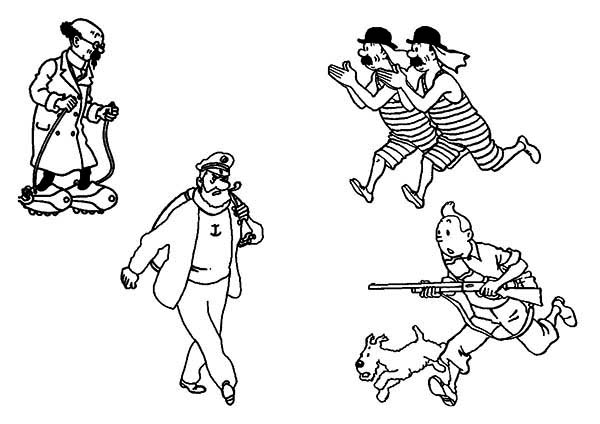 Drawing Tintin #25882 (Cartoons) – Printable coloring pages